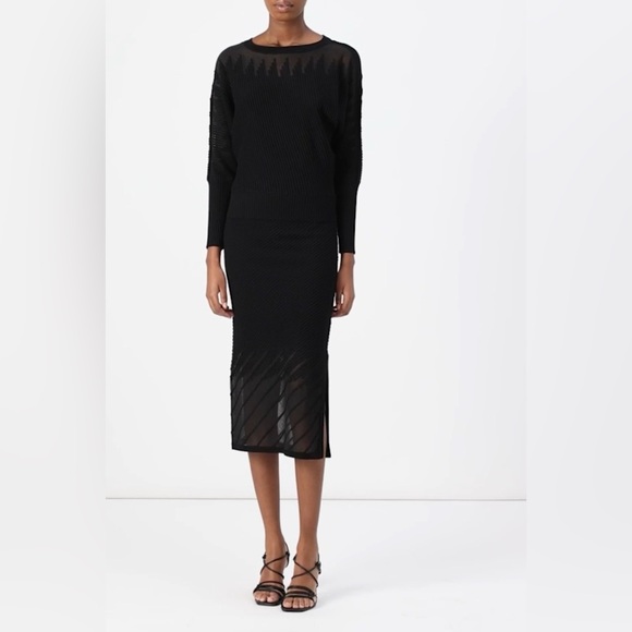 Dkny Dresses & Skirts - DKNY Set
Ribbed Seamless Midi Skirt& BOAT - Jumper - black